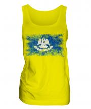 Louisiana State Distressed Flag Ladies Vest