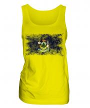 Maine State Distressed Flag Ladies Vest
