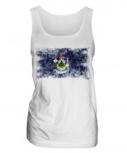 Maine State Distressed Flag Ladies Vest