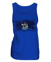 Maine State Distressed Flag Ladies Vest