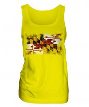Maryland State Distressed Flag Ladies Vest