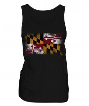 Maryland State Distressed Flag Ladies Vest