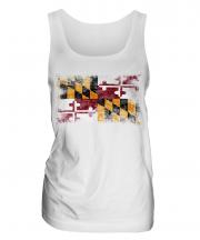 Maryland State Distressed Flag Ladies Vest