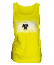 Massachusetts State Distressed Flag Ladies Vest
