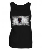 Massachusetts State Distressed Flag Ladies Vest