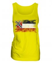 Mississippi State Distressed Flag Ladies Vest