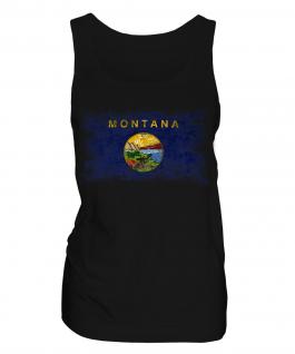 Montana State Distressed Flag Ladies Vest