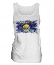 Montana State Distressed Flag Ladies Vest
