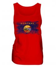 Montana State Distressed Flag Ladies Vest