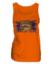 Nebraska State Distressed Flag Ladies Vest
