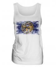 Nebraska State Distressed Flag Ladies Vest
