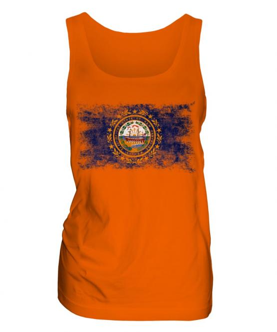 New Hampshire State Distressed Flag Ladies Vest