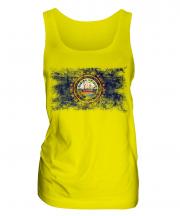 New Hampshire State Distressed Flag Ladies Vest