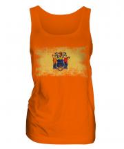 New Jersey State Distressed Flag Ladies Vest