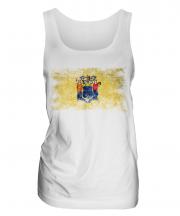 New Jersey State Distressed Flag Ladies Vest