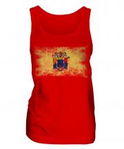 New Jersey State Distressed Flag Ladies Vest