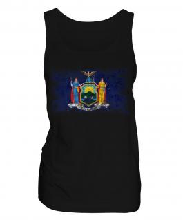 New York State Distressed Flag Ladies Vest