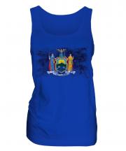 New York State Distressed Flag Ladies Vest