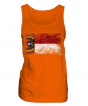 North Carolina State Distressed Flag Ladies Vest