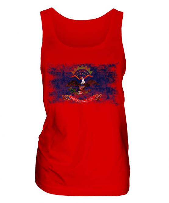North Dakota State Distressed Flag Ladies Vest