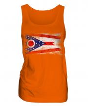 Ohio State Distressed Flag Ladies Vest