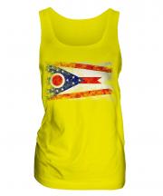 Ohio State Distressed Flag Ladies Vest