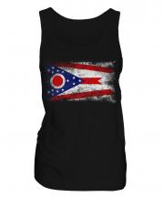 Ohio State Distressed Flag Ladies Vest