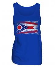 Ohio State Distressed Flag Ladies Vest
