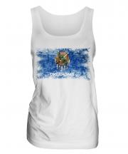 Oklahoma State Distressed Flag Ladies Vest