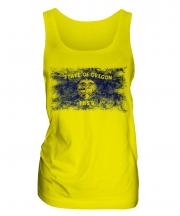 Oregon State Distressed Flag Ladies Vest