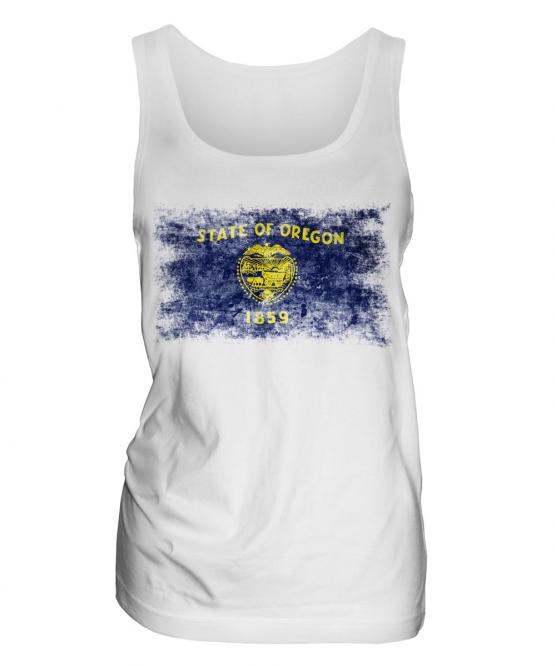 Oregon State Distressed Flag Ladies Vest