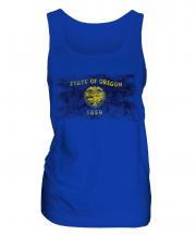 Oregon State Distressed Flag Ladies Vest