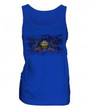 Pennsylvania State Distressed Flag Ladies Vest