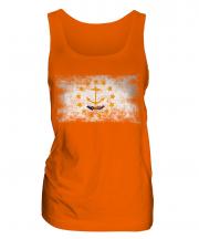 Rhode Island State Distressed Flag Ladies Vest