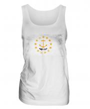 Rhode Island State Distressed Flag Ladies Vest
