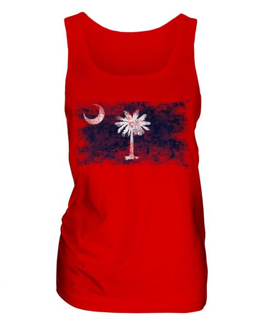 South Carolina State Distressed Flag Ladies Vest