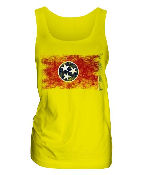 Tennessee State Distressed Flag Ladies Vest