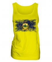 Vermont State Distressed Flag Ladies Vest