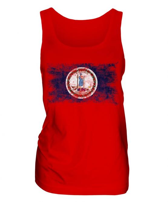 Virginia State Distressed Flag Ladies Vest