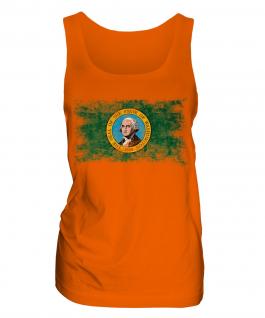 Washington State Distressed Flag Ladies Vest
