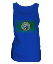 Washington State Distressed Flag Ladies Vest