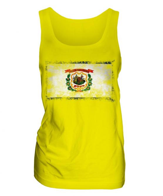 West Virginia State Distressed Flag Ladies Vest
