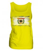 West Virginia State Distressed Flag Ladies Vest