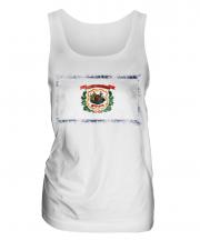 West Virginia State Distressed Flag Ladies Vest