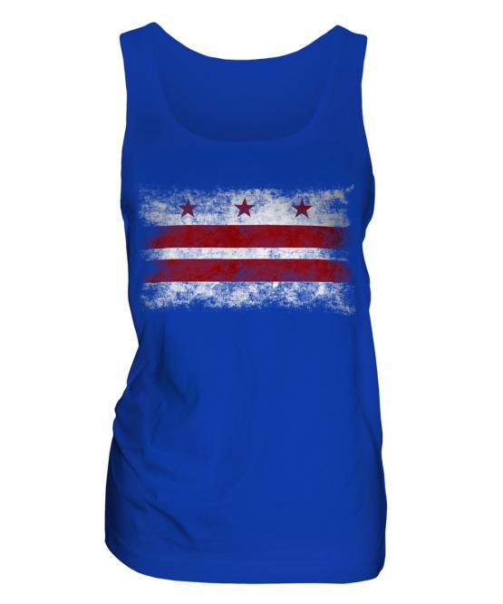 Washington Dc Distressed Flag Ladies Vest