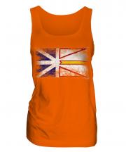 Newfoundland And Labrador Distressed Flag Ladies Vest