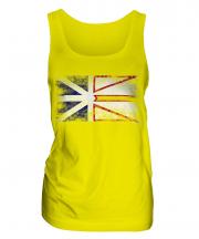 Newfoundland And Labrador Distressed Flag Ladies Vest
