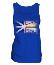 Newfoundland And Labrador Distressed Flag Ladies Vest