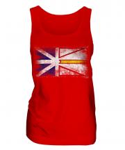 Newfoundland And Labrador Distressed Flag Ladies Vest