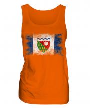 Northwest Territories Distressed Flag Ladies Vest